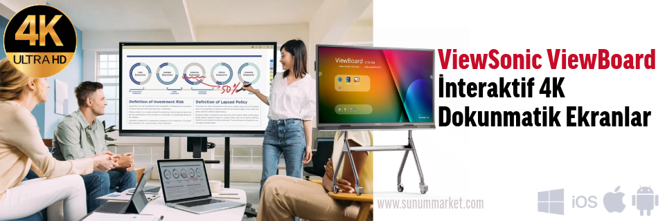 ViewSonic IFP �nteraktif 4K Sunum Ekranlar�/Ak�ll� Tahta